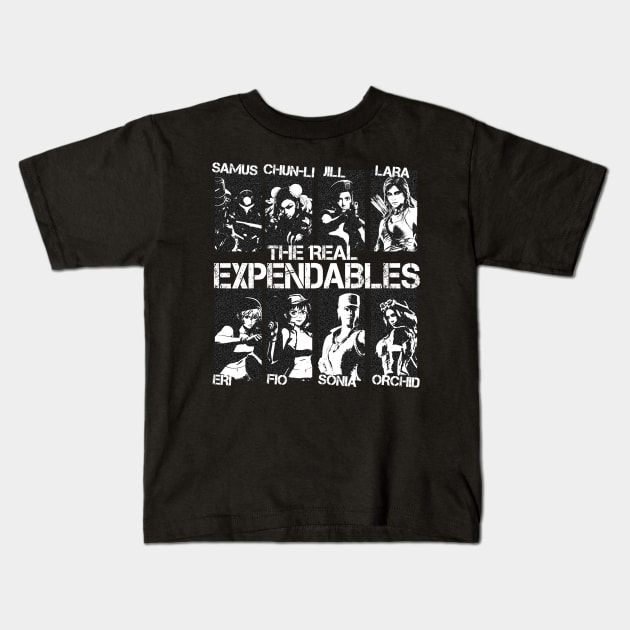 Expendables videogames females Kids T-Shirt by Bolivian_Brawler